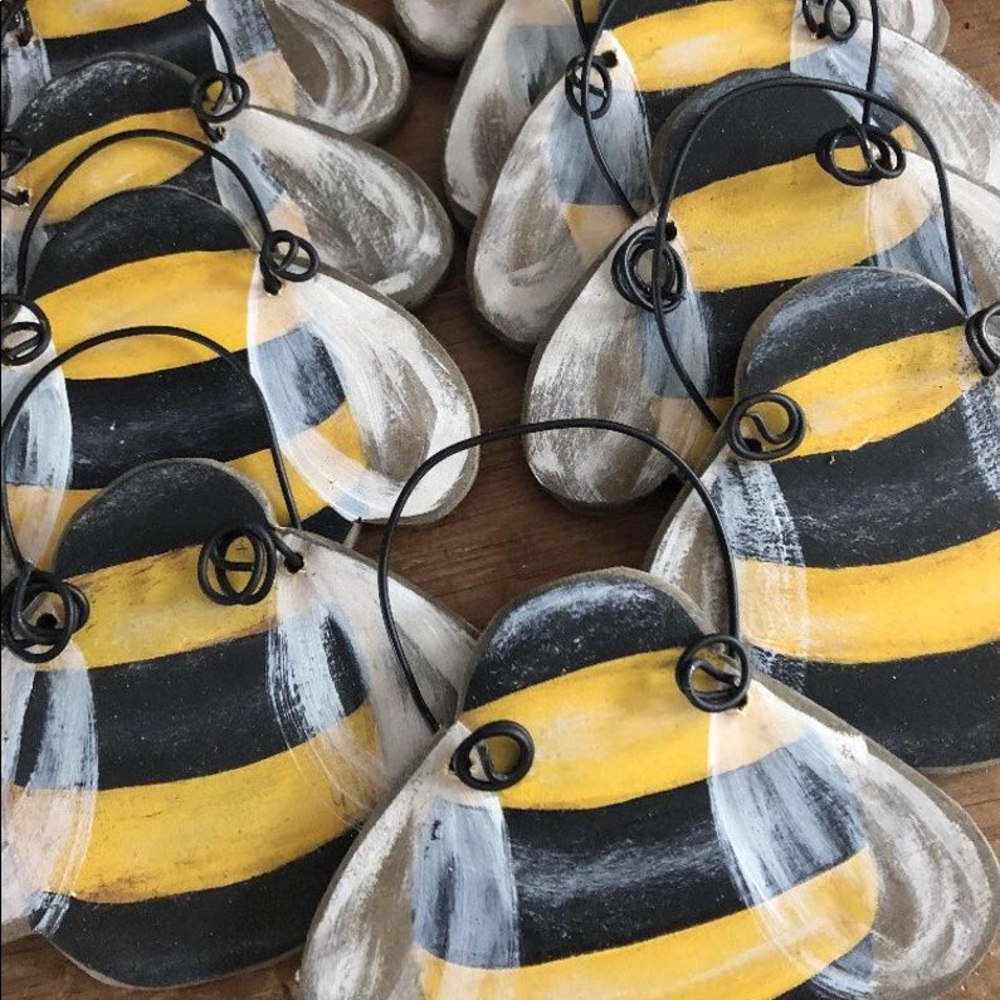 Handmade bumblebee ornament